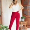 Legging-básico-sin-costuras-Chazari-1238-rojo