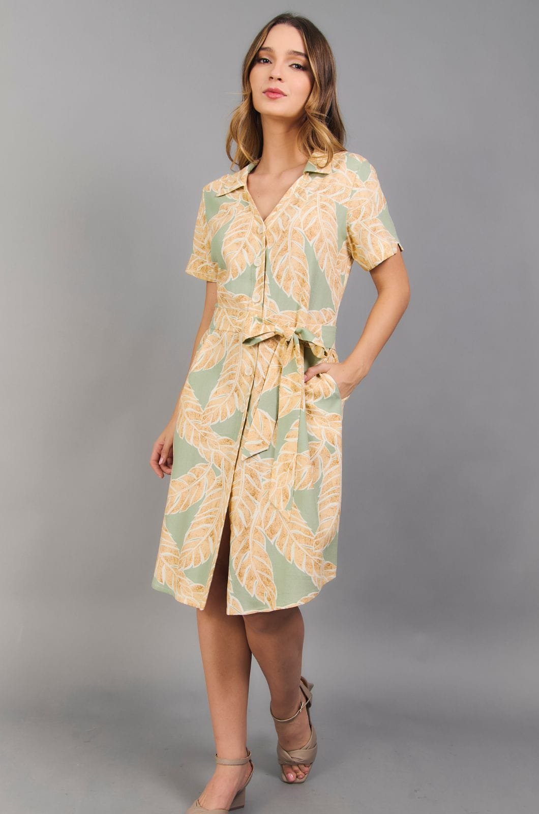 VESTIDO TALEGO CAMISERO MG CORTA