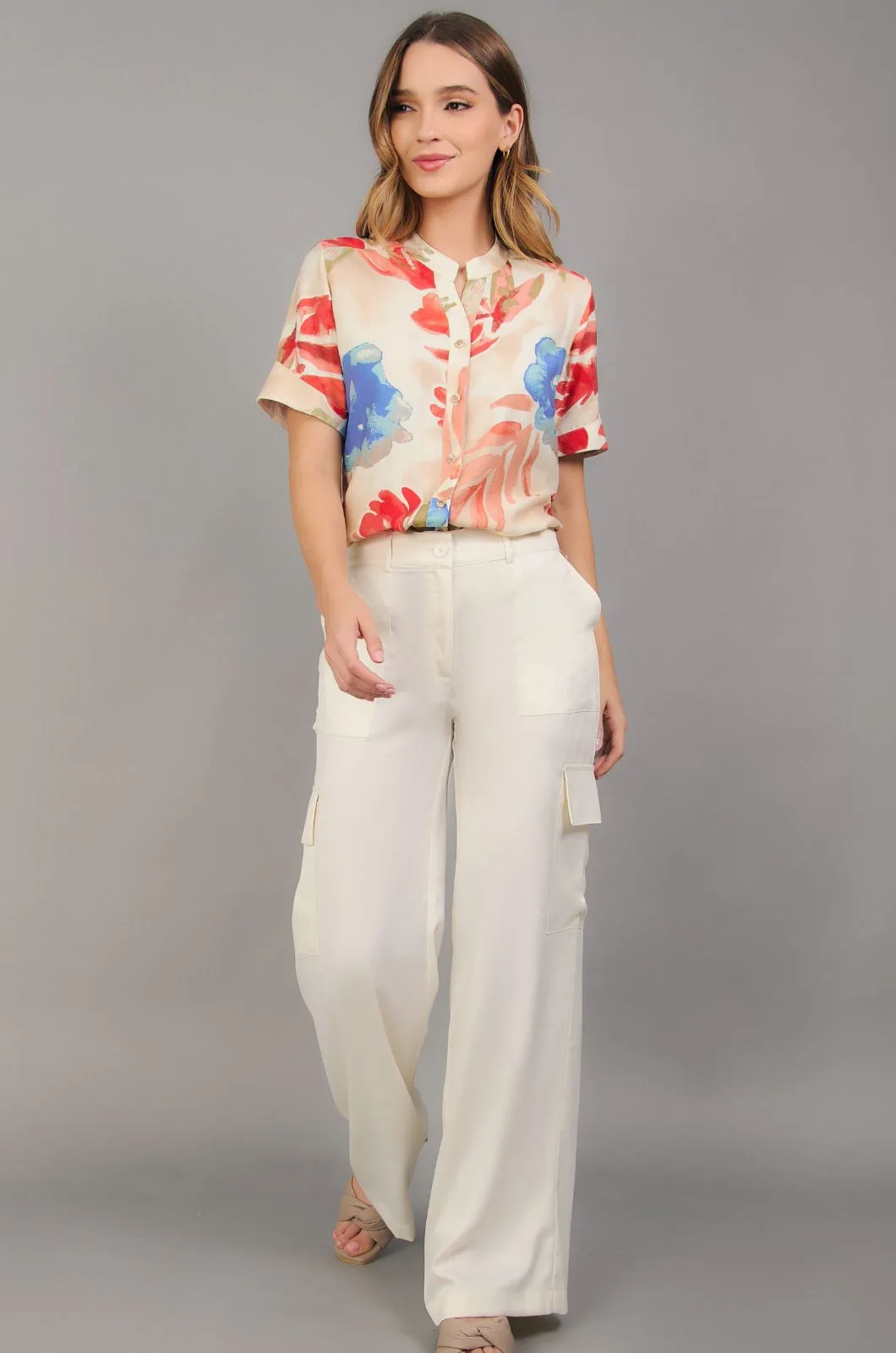 PANTALON CARGO SATIN