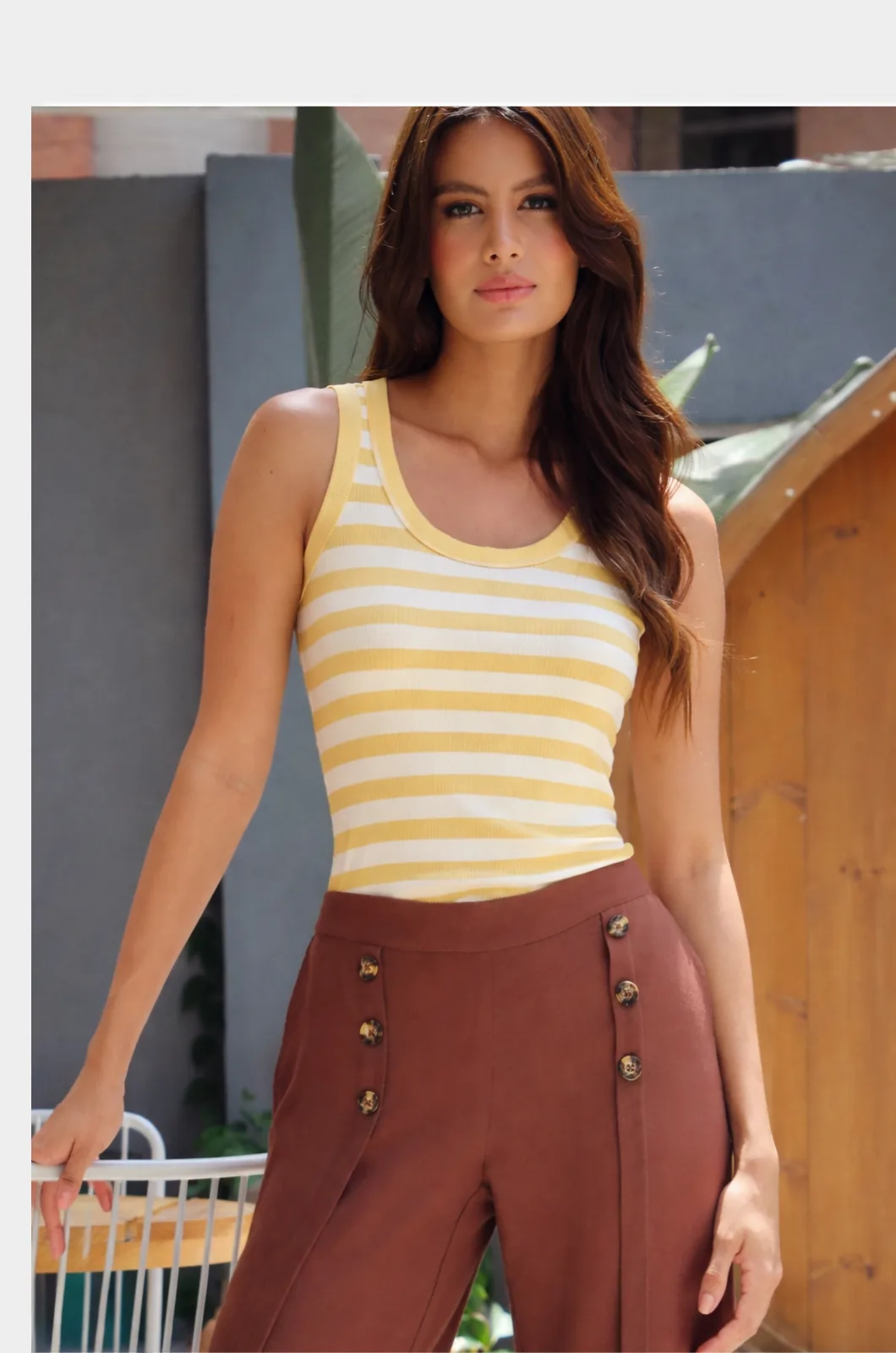 Alternative view of BLUSA SISA RIB COMBINADO