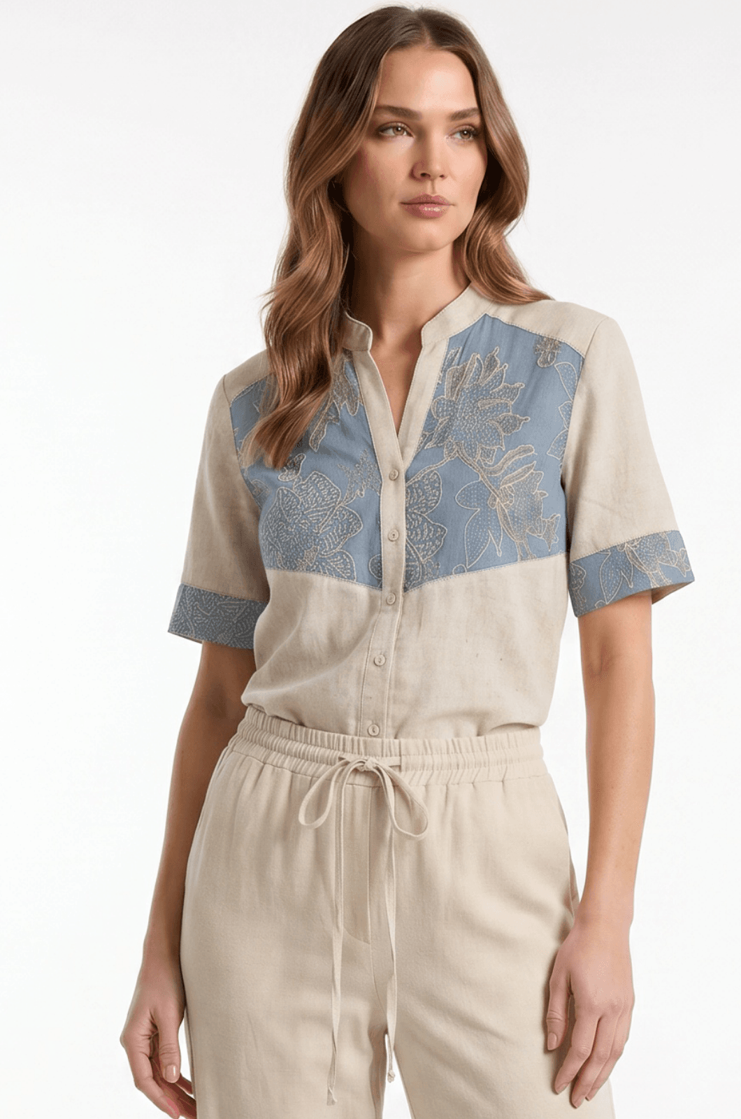 Blusa Lino Azul