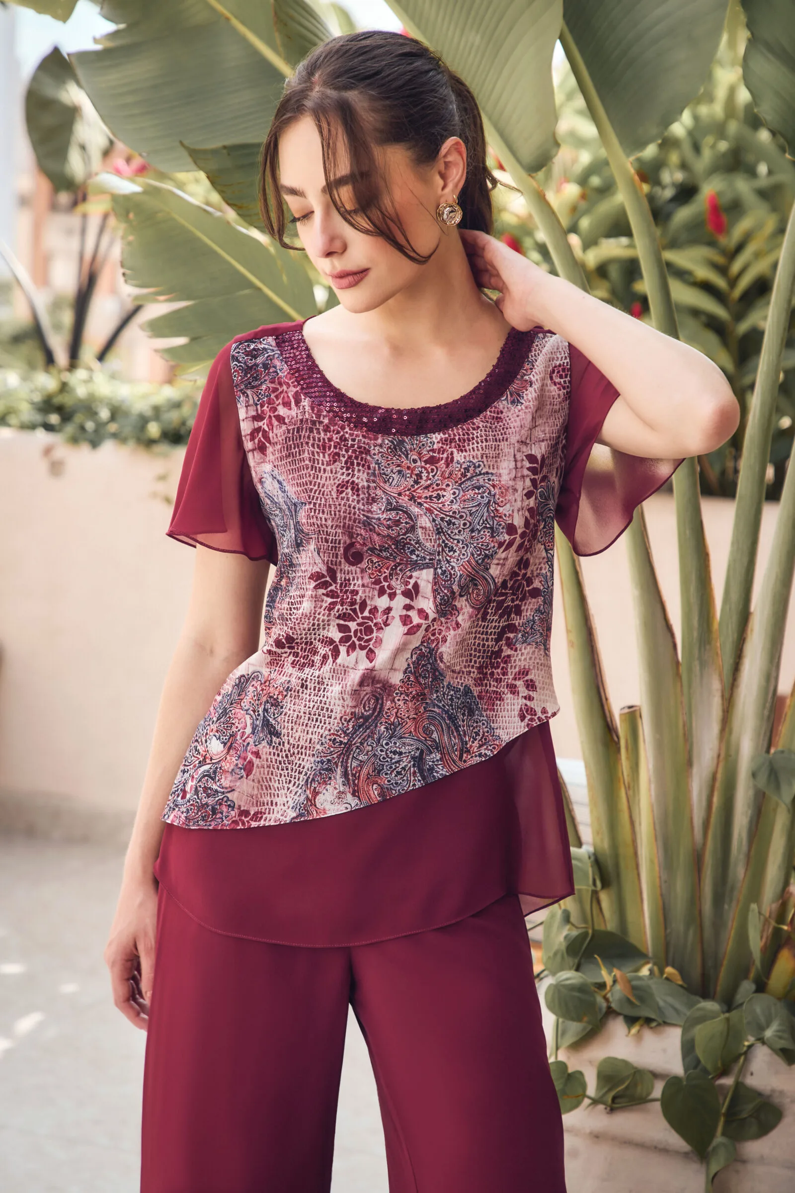Blusa Burdeos